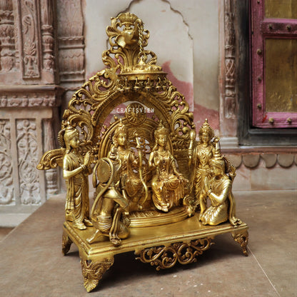 Brass Ramdarbar Idol With Prabhavali craftsview