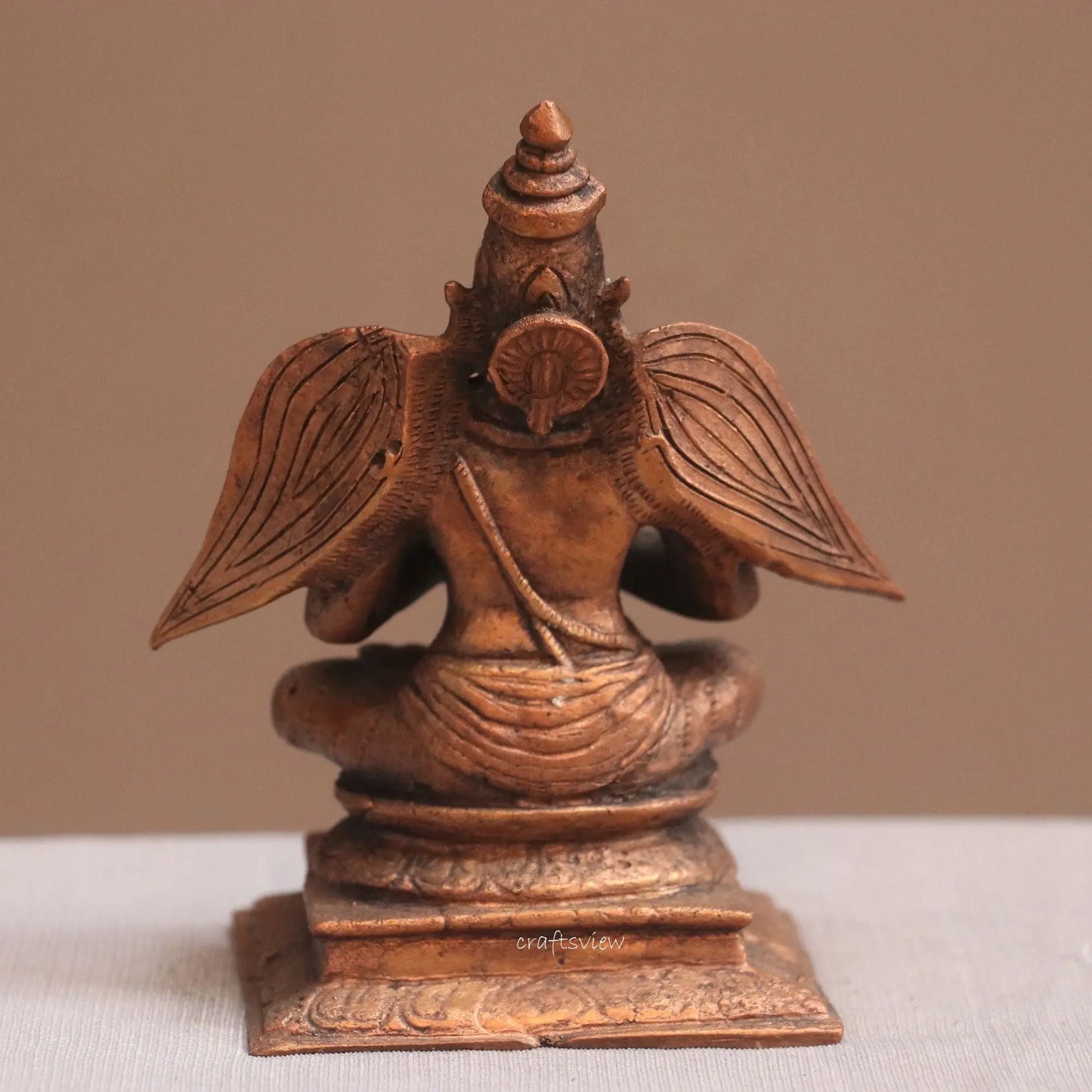 Pure Copper Garuda Idol | Fine Craft | 10 CM Craftsview