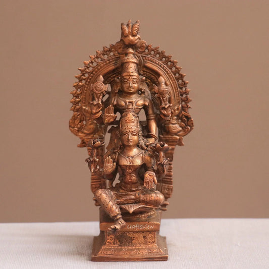 Pure Copper Balaji Tirupati Padmavati Lakshmi Idol | Fine Craft | 15 CM Craftsview