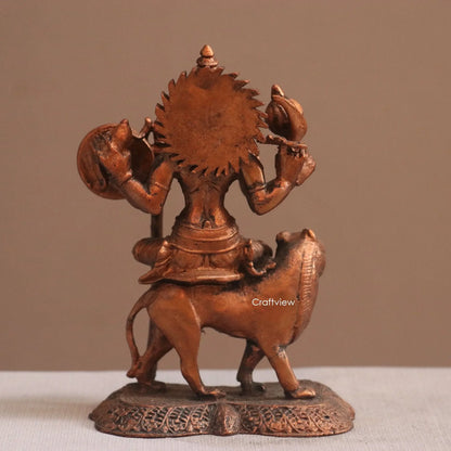 Pure Copper Mahisasur Mardini Durga Idol | Fine Craft | 12 CM Craftsview