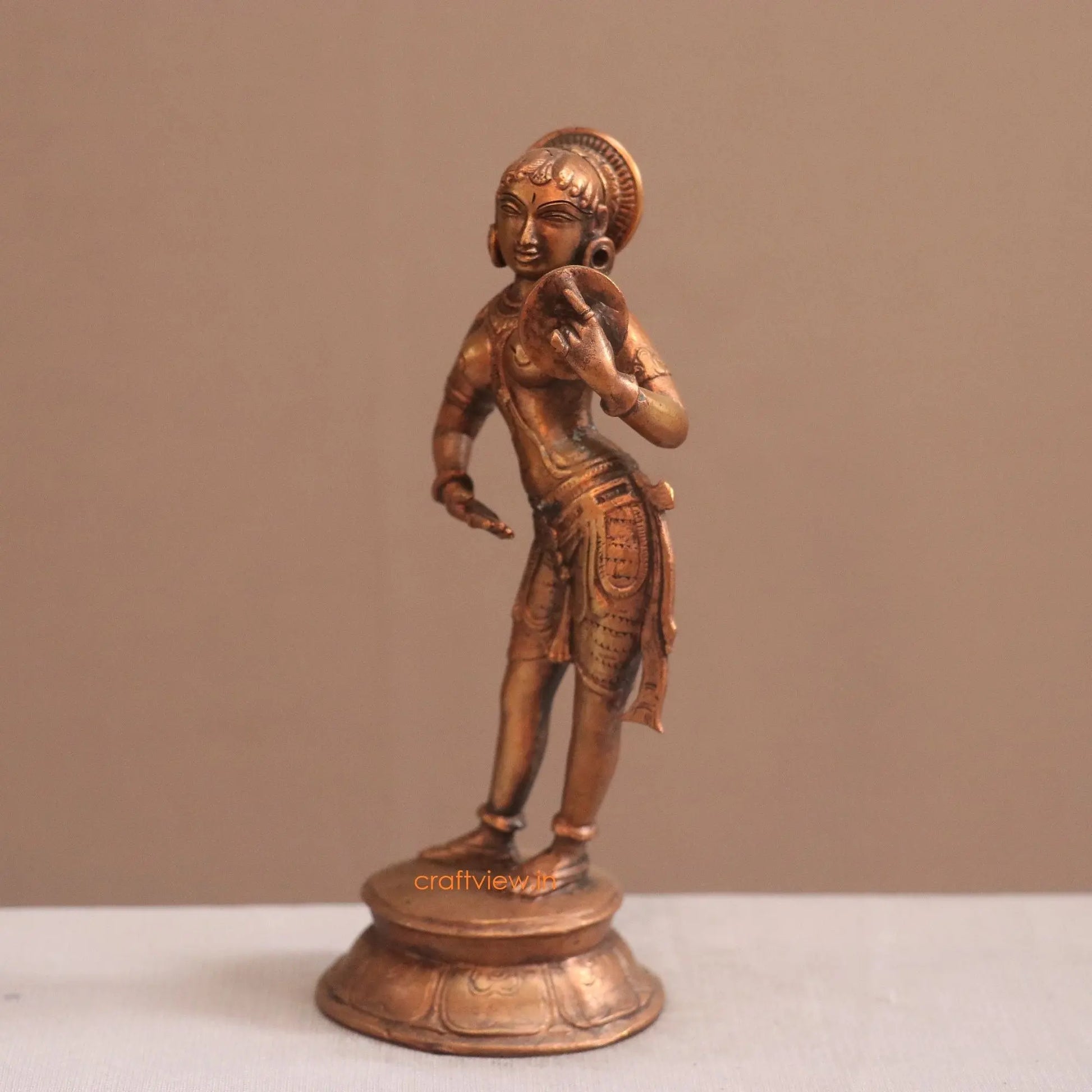 Pure Copper Shringar Rata Nayika Idol | Fine Craft | 17 CM Craftsview