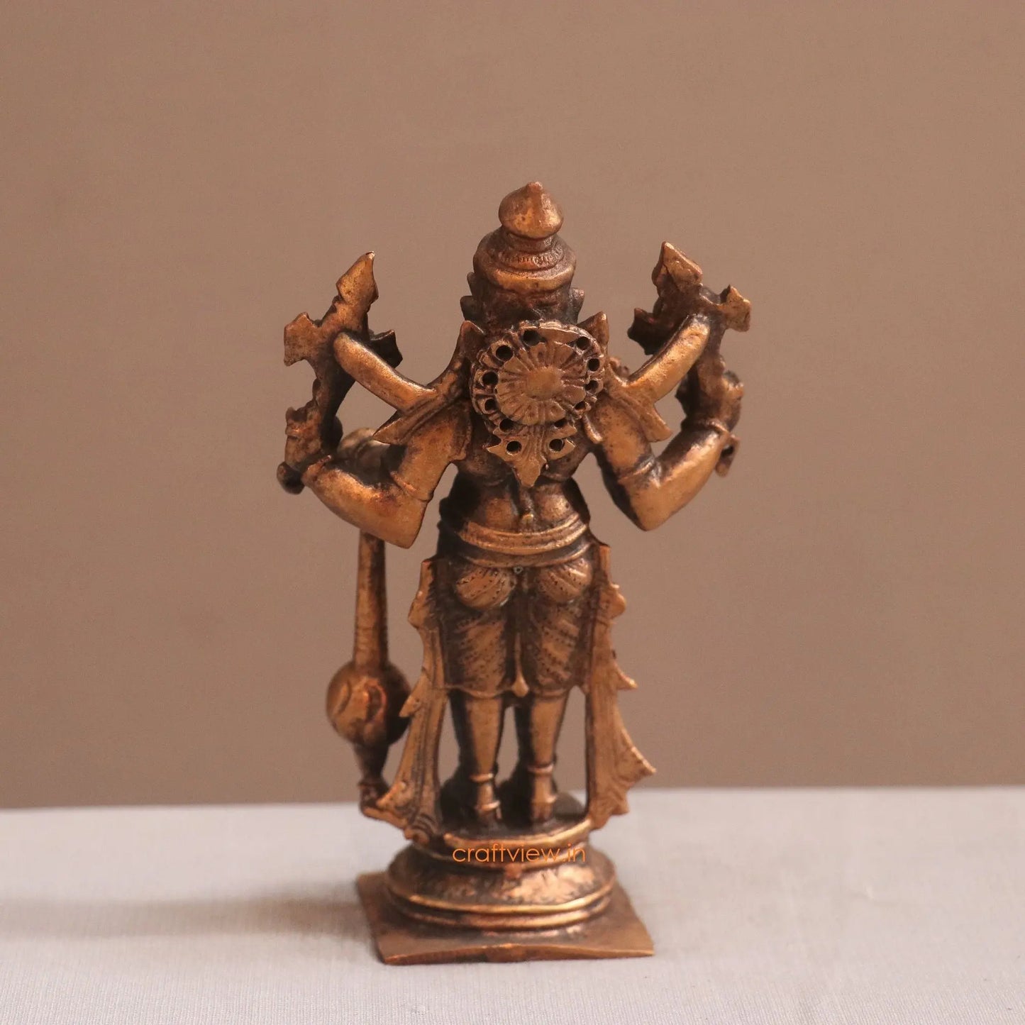 Pure Copper Narsimha Idol | Fine Craft | 14 CM Craftsview