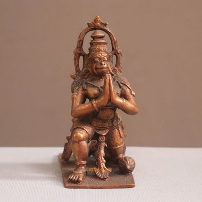 Pure Copper Hanuman Idol | Fine Craft | 12 CM - Craftview