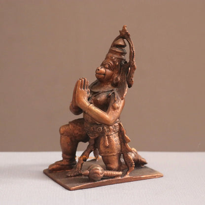 Pure Copper Hanuman Idol | Fine Craft | 12 CM - Craftview