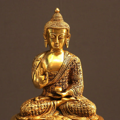 Brass Buddha Blessing Idols 10" - Craftview