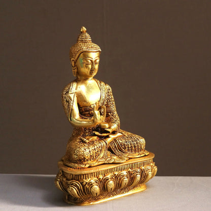 Brass Buddha Blessing Idols 10" - Craftview