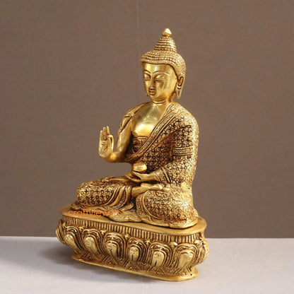 Brass Buddha Blessing Idols 10" - Craftview