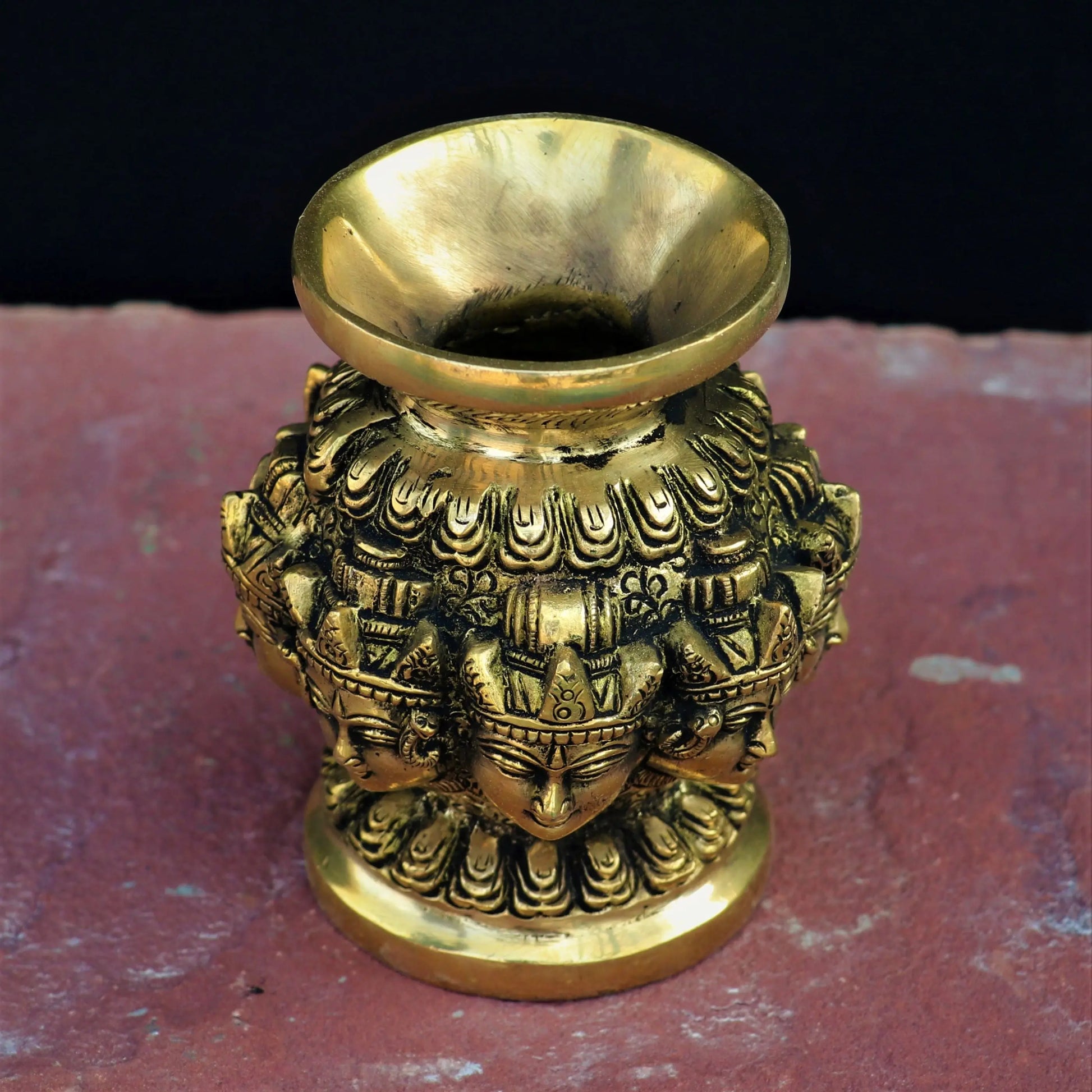 Brass Astha Lakshmi Kalash Figurines craftsview