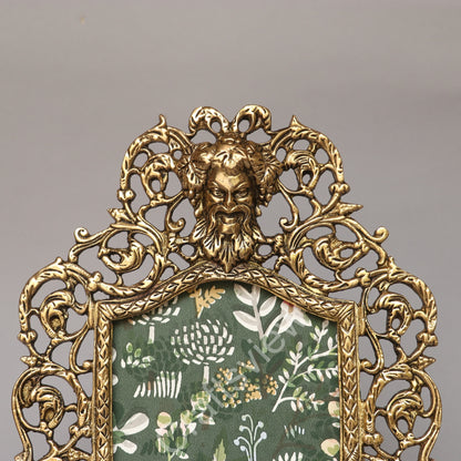 Vintage Brass Photo Frame Scroll Memories