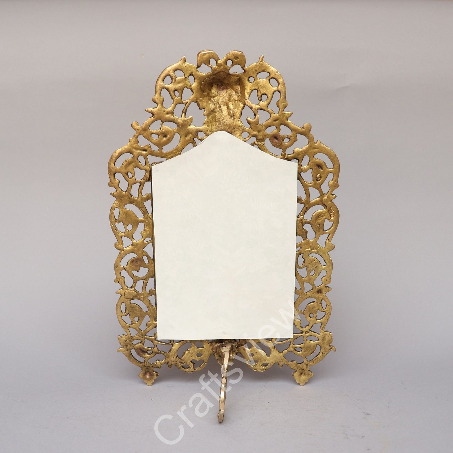 Vintage Brass Photo Frame Scroll Memories