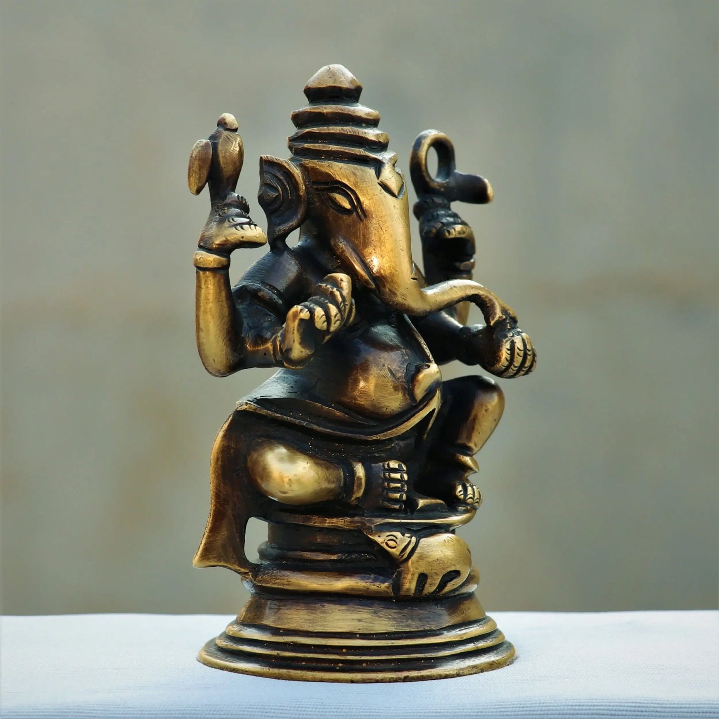 Brass Ganesh Statue 5" craftsview