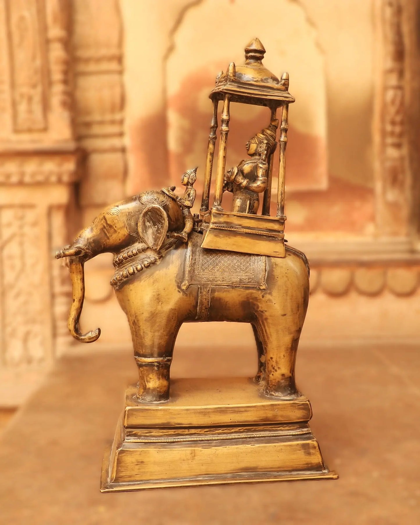 20" Brass Elephant Airavata Handmade Sculpture Craftsview