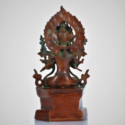 Brass Goddess Tara Decor Figurine 11" craftsview