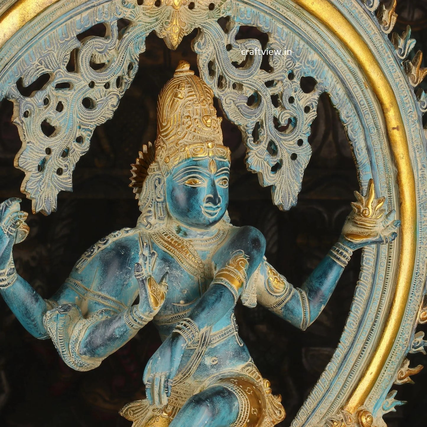 Lord Natraj with Frame Statue Dance of Shiva 28" craftsview