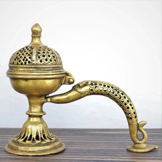 Brass Incense Burner Vintage Gold craftsview