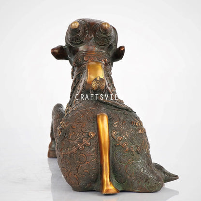 Brass Nandi meditative Statue 8" craftsview