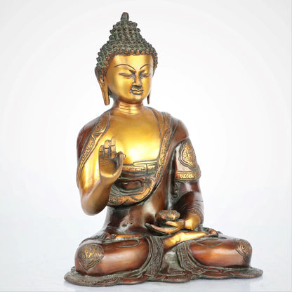 Brass Buddha Statue 13" Craftsview