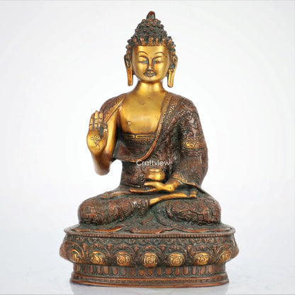Brass Buddha Idol 13" craftsview