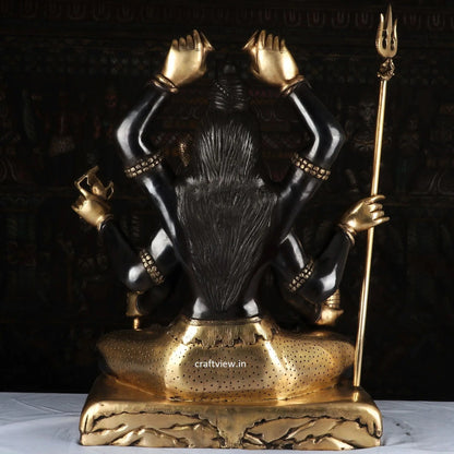 Lord Shiva Sculpture 6 Hand Super Fine Handwork 30" craftsview