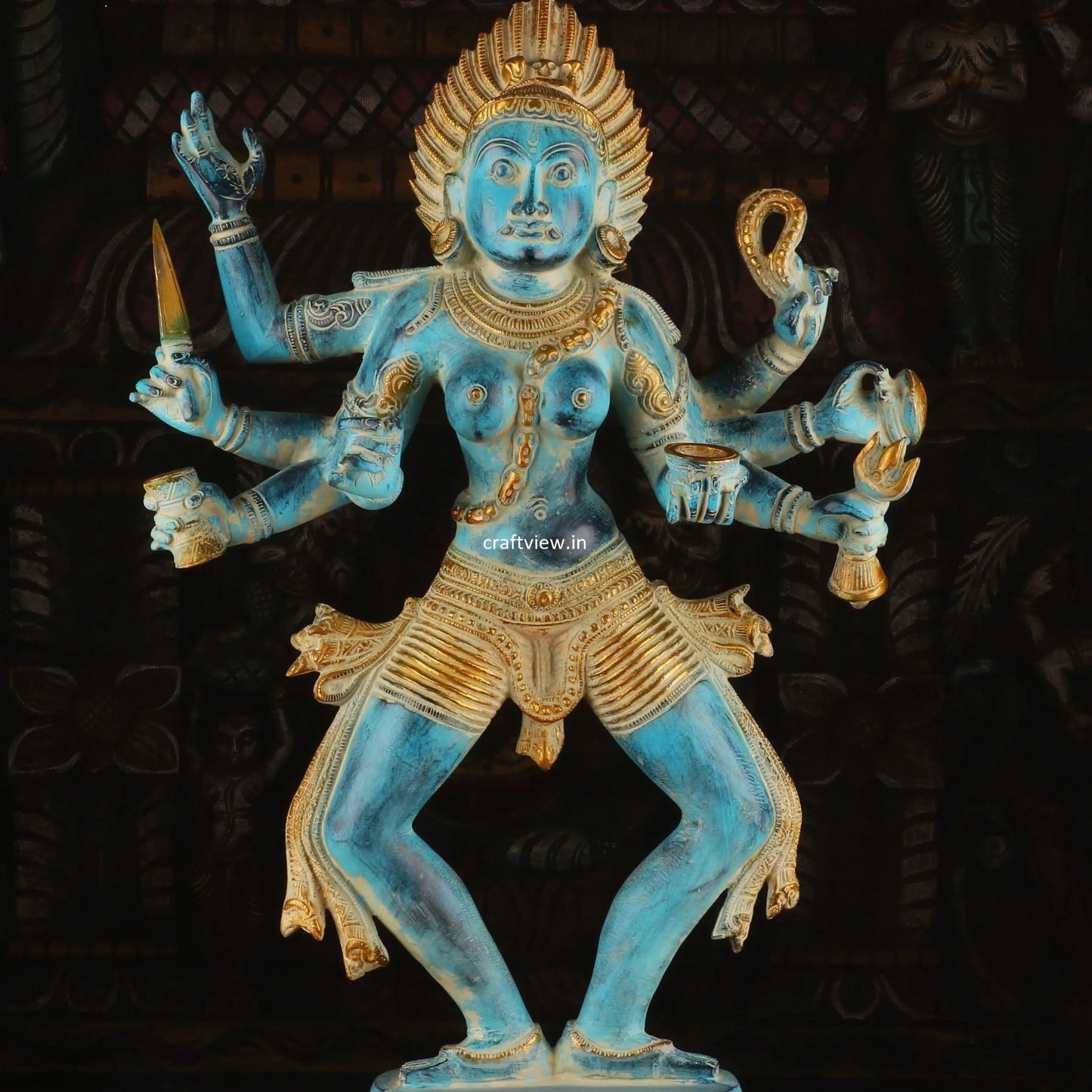 Brass Goddess Kali Statue a Powerful Embodiment of Shakti craftsview