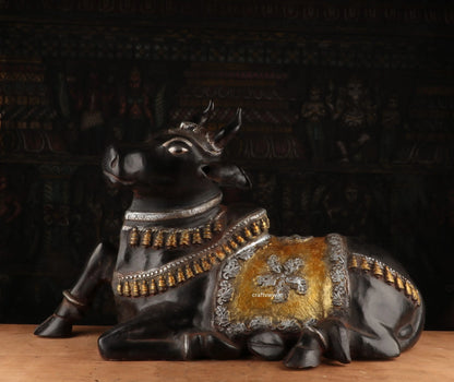 Waiting Meditation of Shiva Nandi Statue 21.5" craftsview