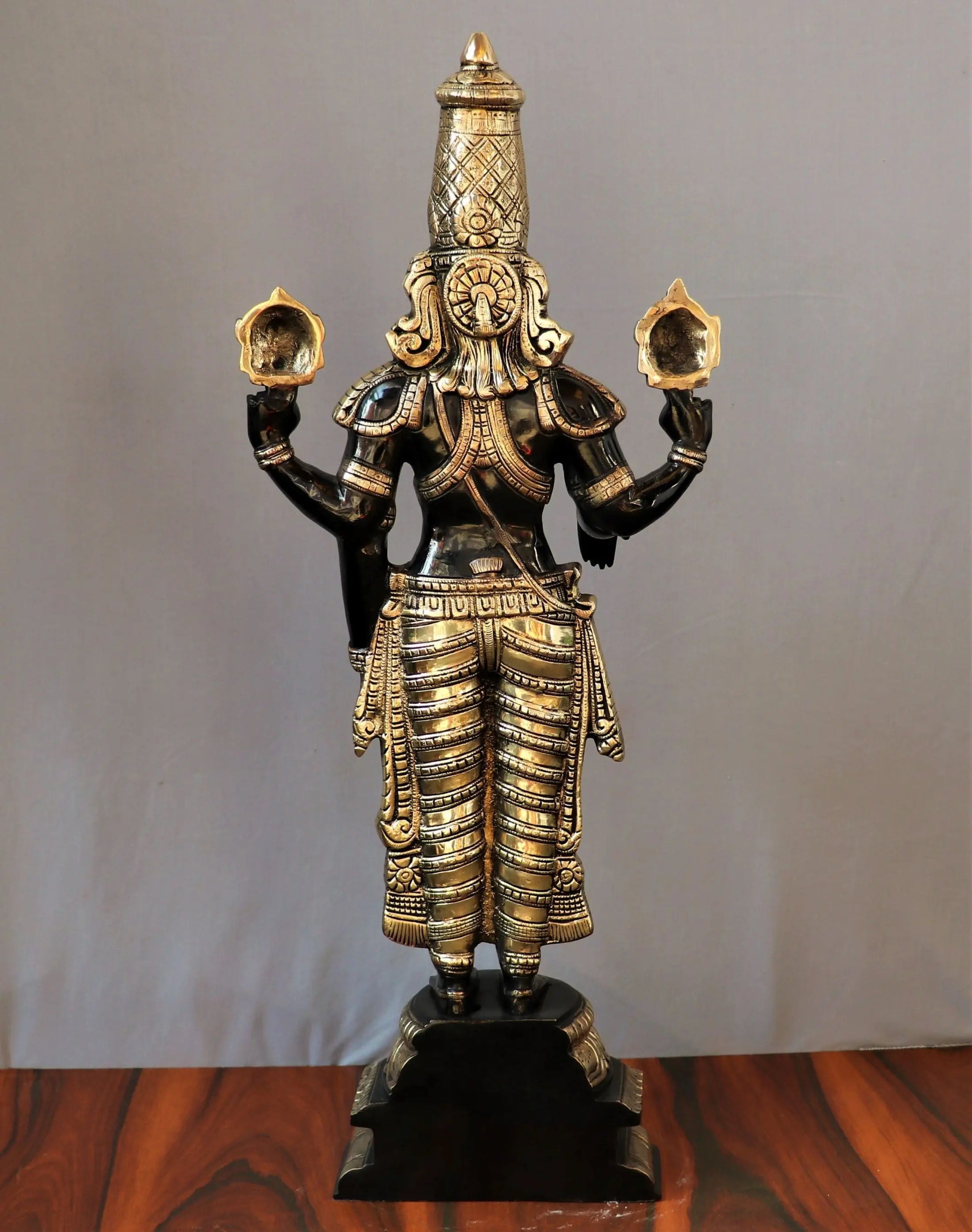 Brass Tirupati Balaji Venkateshwara Statue 33" craftsview