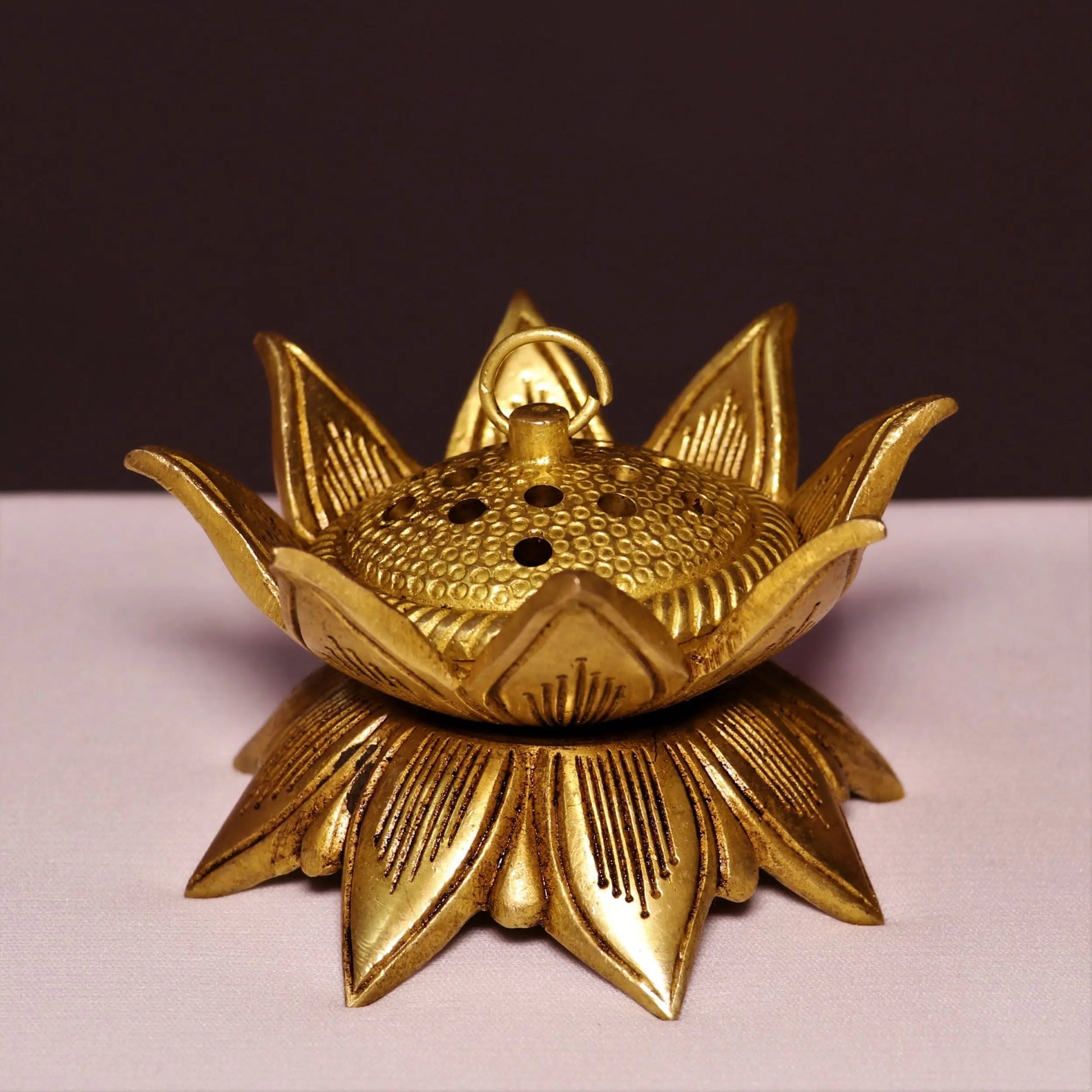 Brass Incense Burner Dhoop Daani 2.5" craftsview