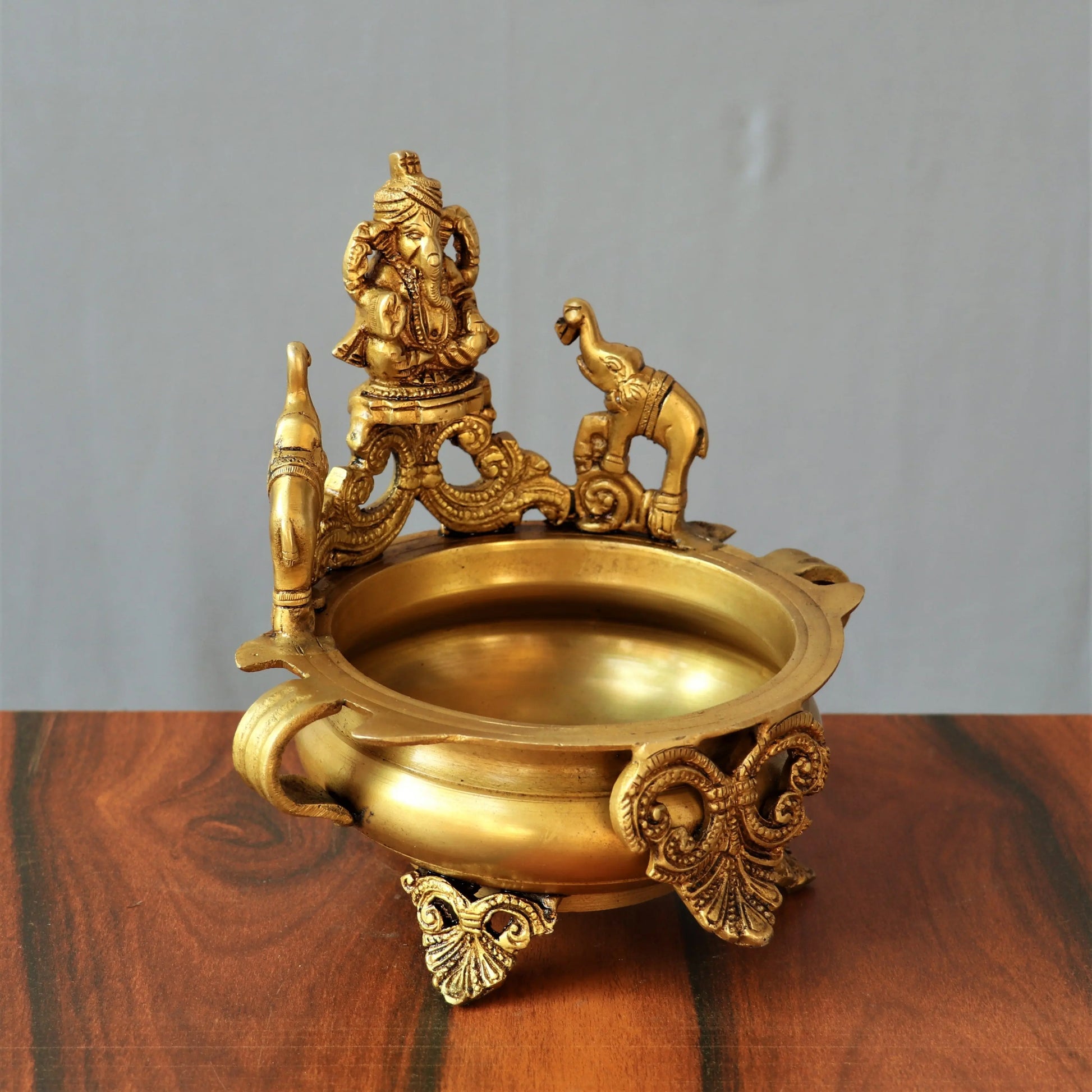 Brass Ganesh Urli Decor craftsview