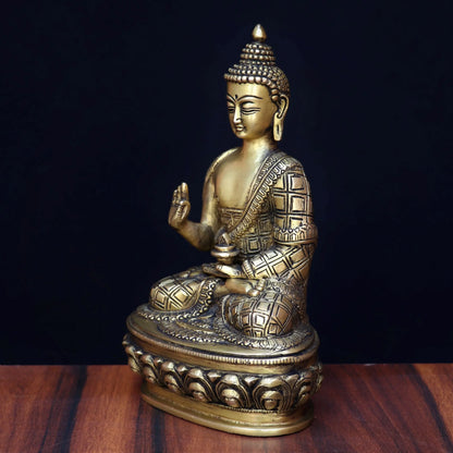 Brass Buddha Idol 10" craftsview