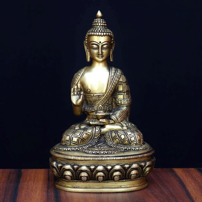 Brass Buddha Idol 10" craftsview