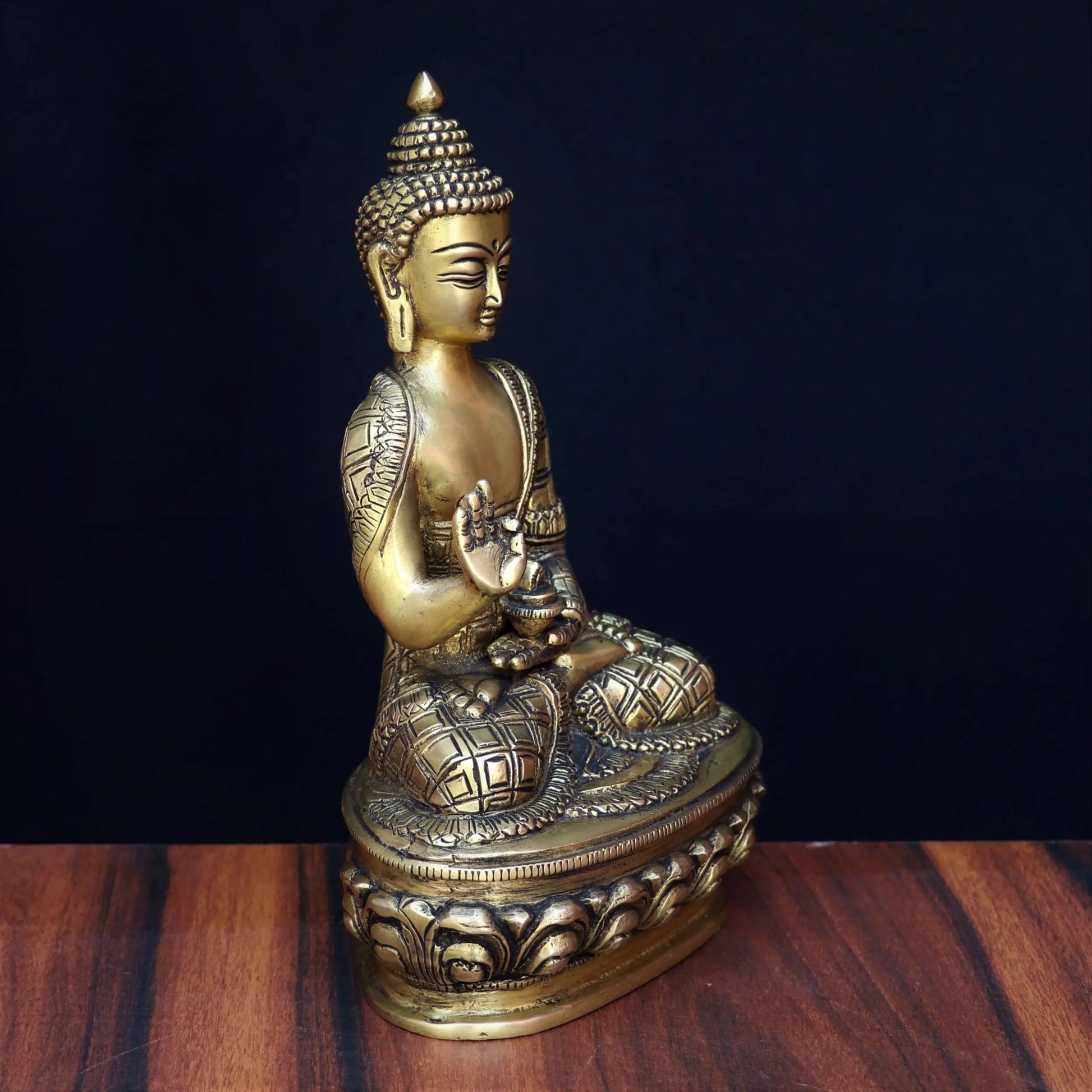 Brass Buddha Idol 10" craftsview