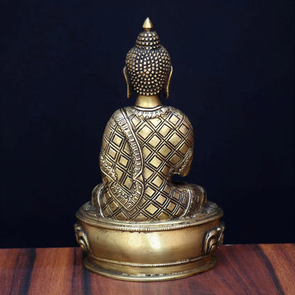 Brass Buddha Idol 10" craftsview