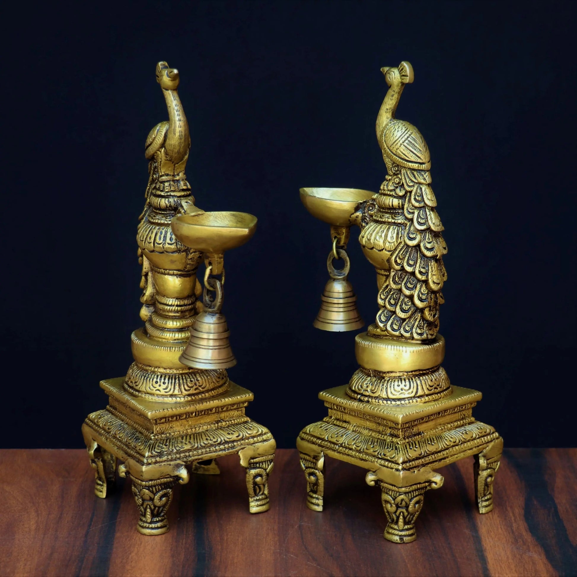 Brass Peacock  Oil Lamp Stand craftsview