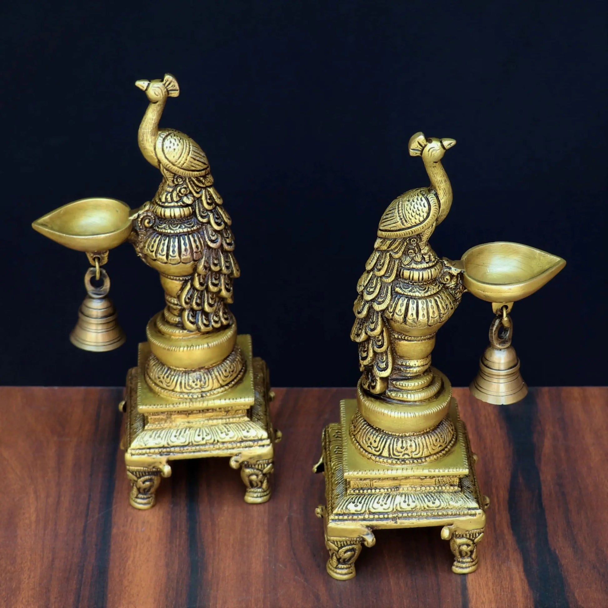 Brass Peacock  Oil Lamp Stand craftsview