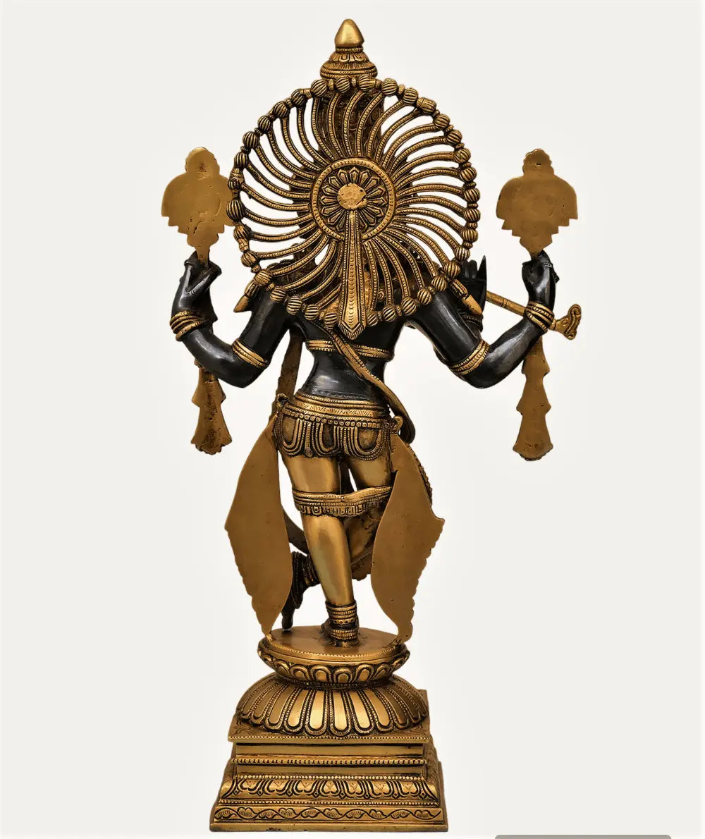 Brass Krishna Sculpture 24" craftsview