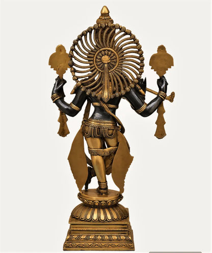 Brass Krishna Sculpture 24" craftsview