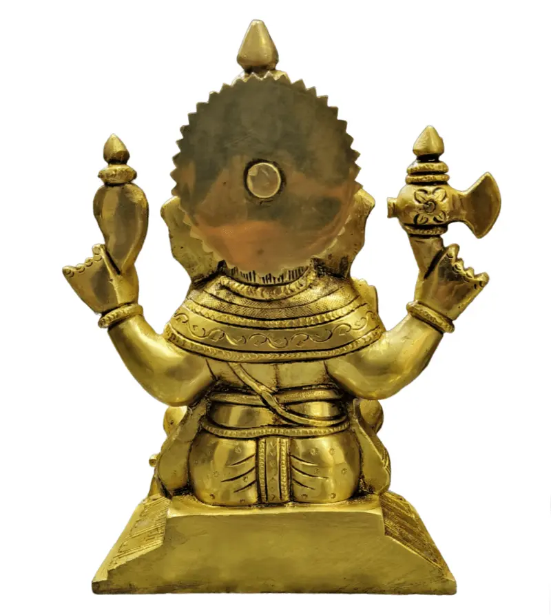 9" Brass Lord Ganesha Sculpture Craftsview