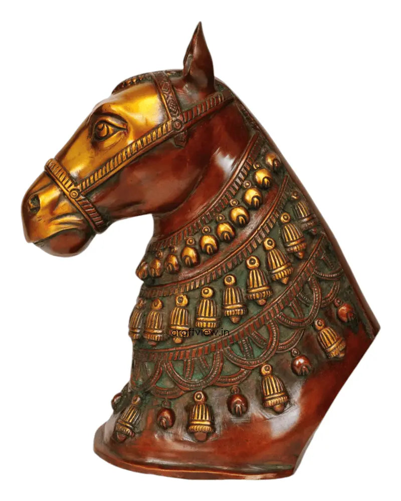 Brass Horse Head Figurines | Animal Sculptures Craftsview