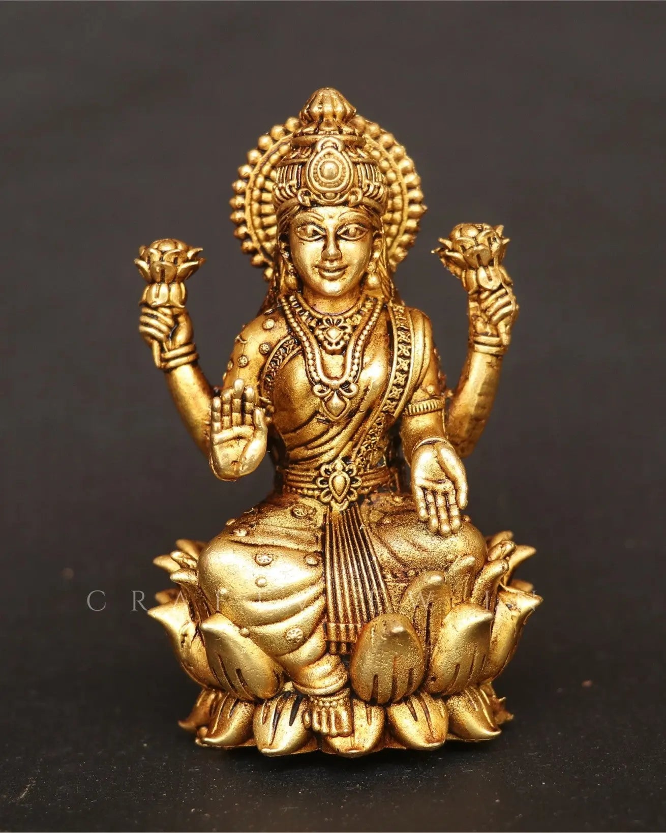 4" Superfine Ganesh Lakshmi Sarasvati Brass Idols Set of 3 Peace's - Craftview