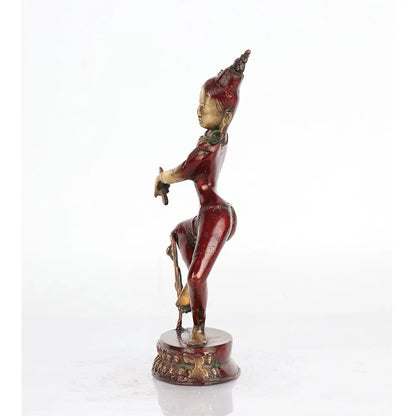 Brass Goddess Dancing Tara Décor Figurine 14" craftsview