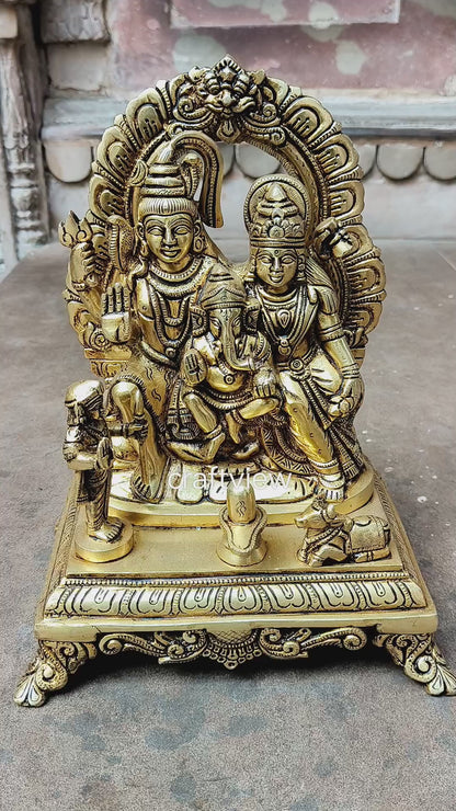 Brass Shiva Family Statue