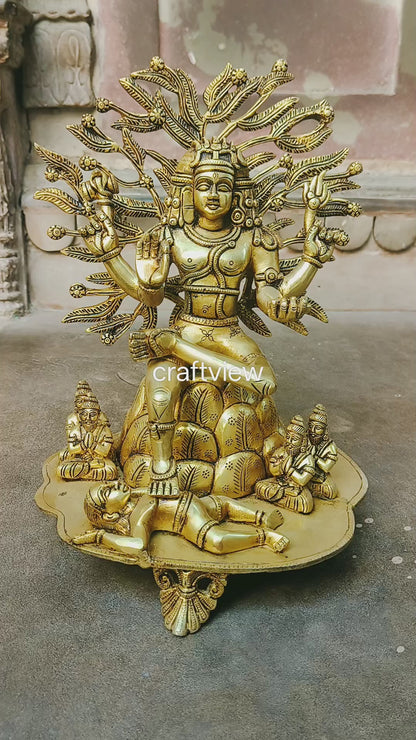 13"Dakshina Shiva Brass Idol