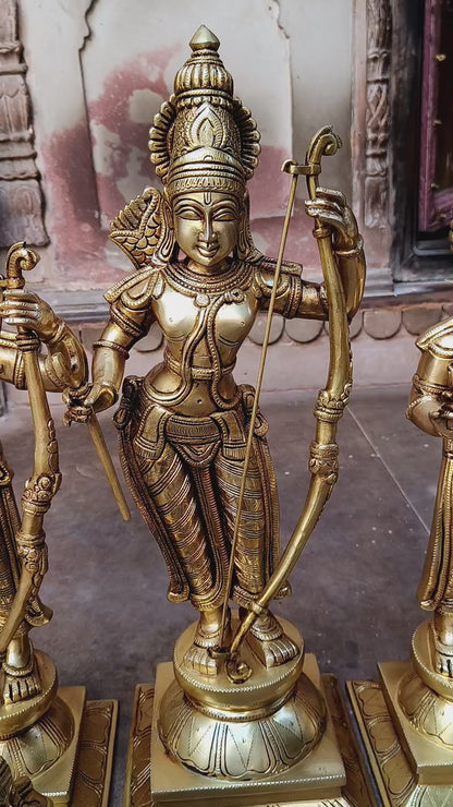 Ramdarbar Sculpture Ram Sita Laxman & Hanuman Statues 22"