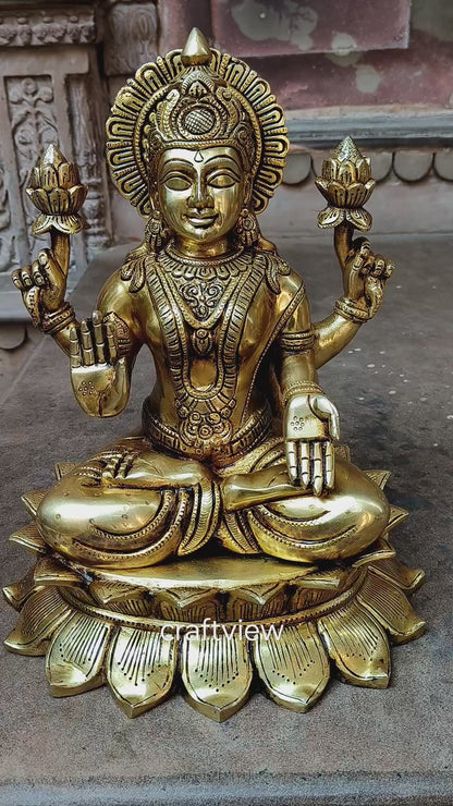 Brass Lakshmi Sculpture Super fine 15"