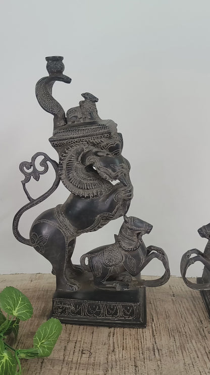 Brass Mythical Yali Stand 16''