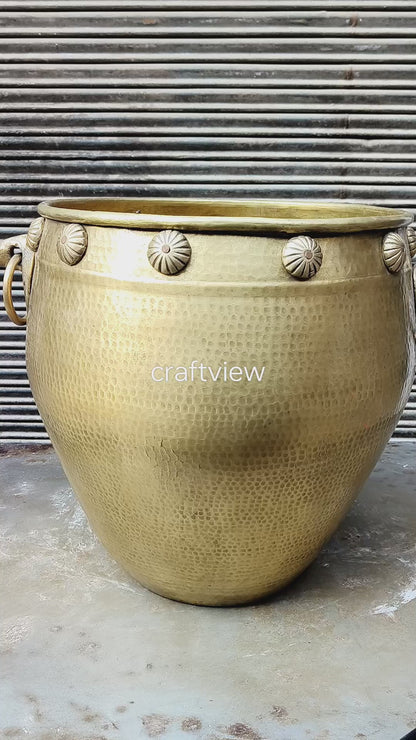 Unique Designer Brass Vintage Planter | Flower Vase