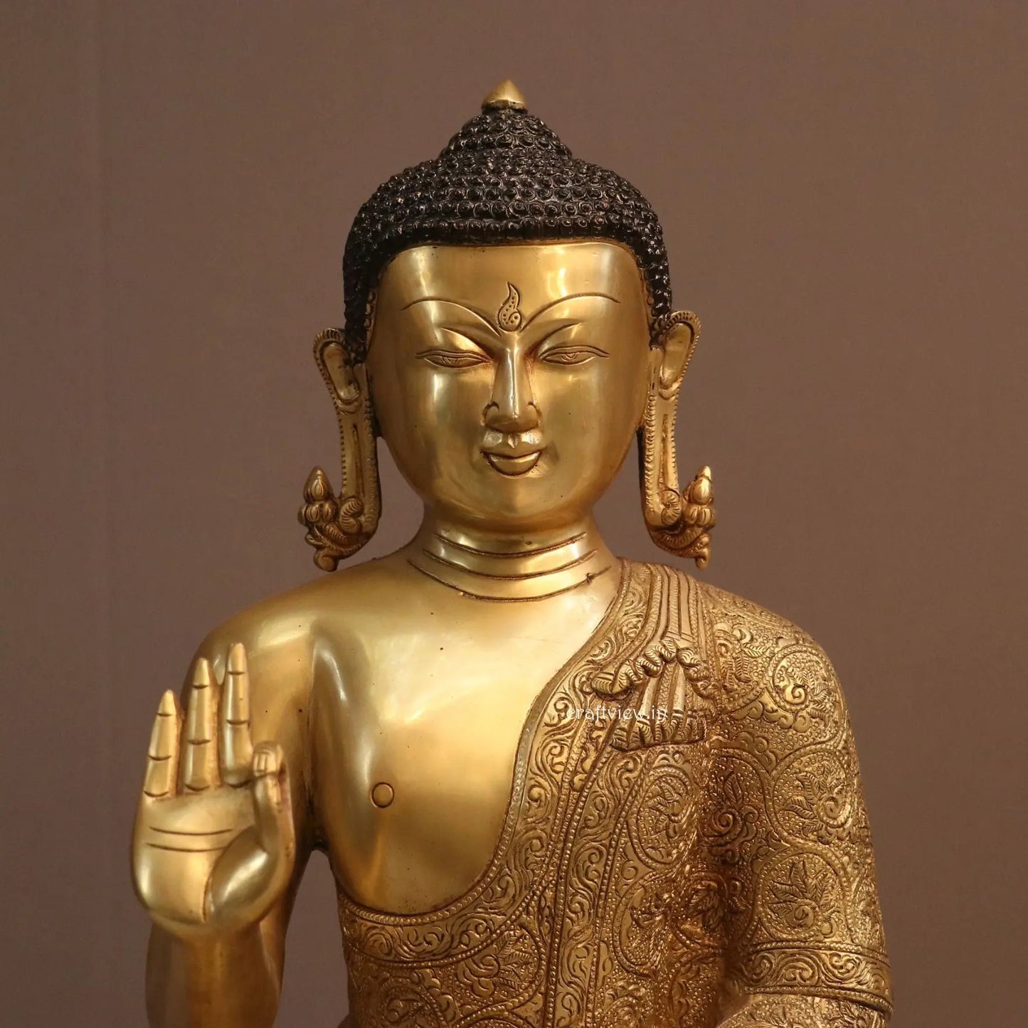 Brass Buddha Blessing Statue Craftsview