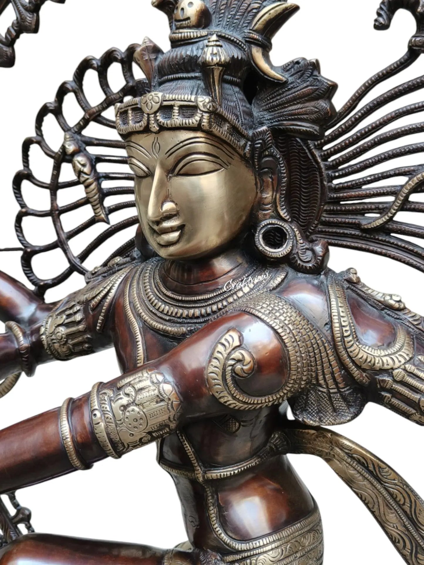 (Copy) Exquisite Lord Natraja Sculpture the Lord of Dance Shiva 48" craftsview