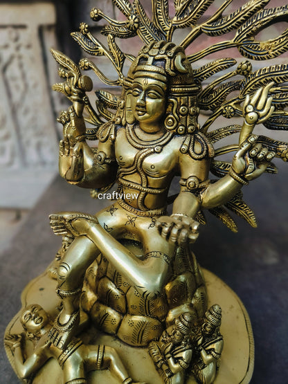 13"Dakshina Shiva Brass Idol