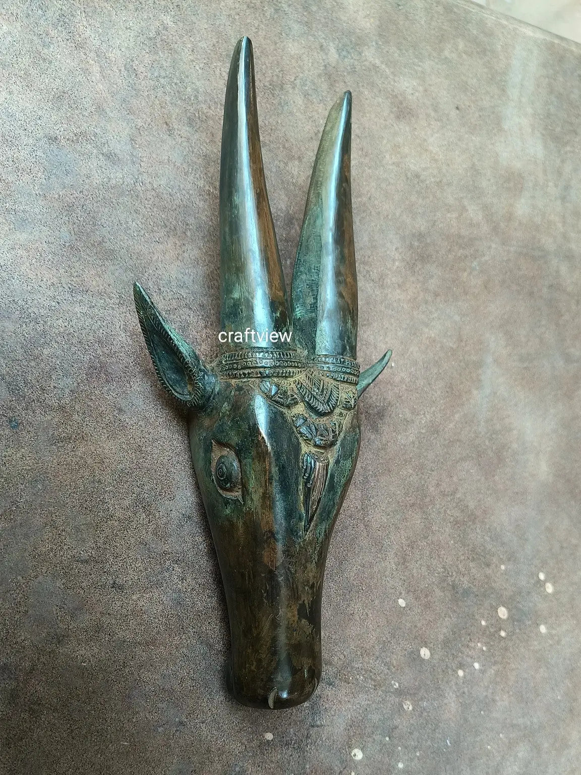 Brass Deer Wall Hanging Mask – Décor Figurine craftsview